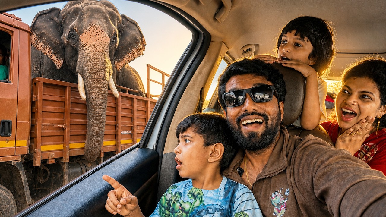 TN Highway ELEPHANT Surprise 🤩 | DAN JR VLOGS