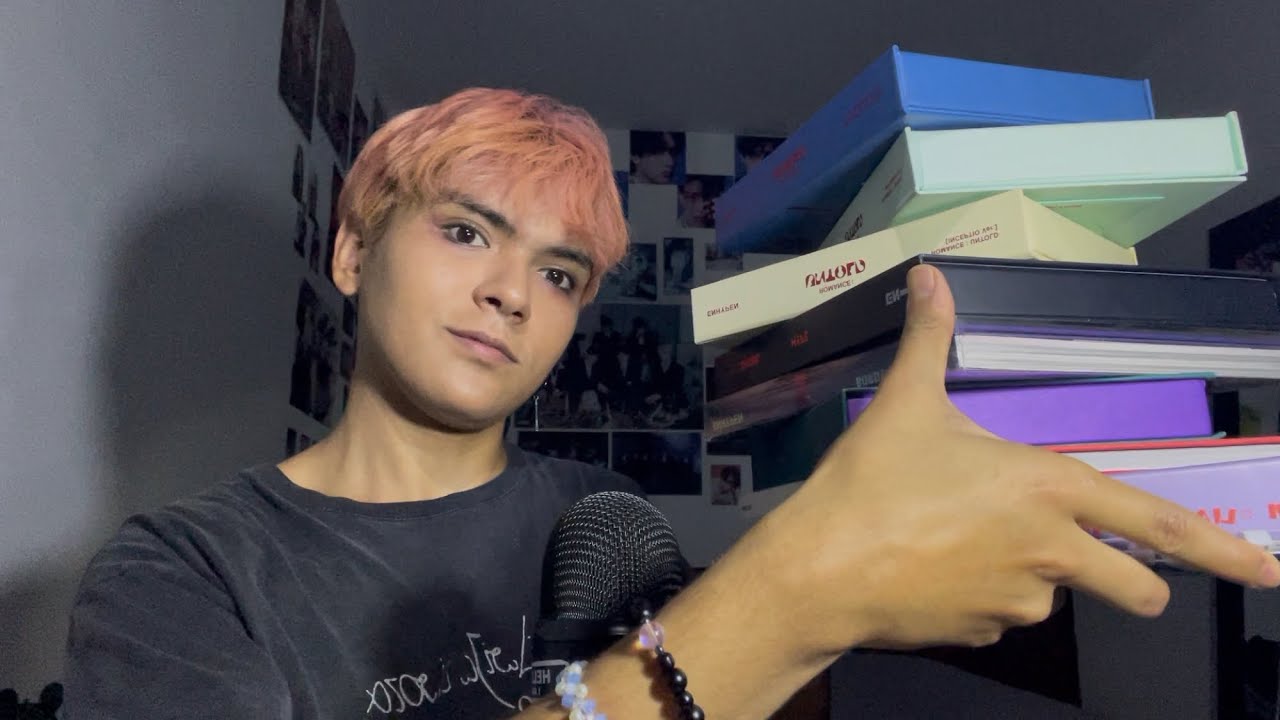 (ASMR) mostrando mi colección de albums de kpop parte 2 + sonidos relajantes 💤