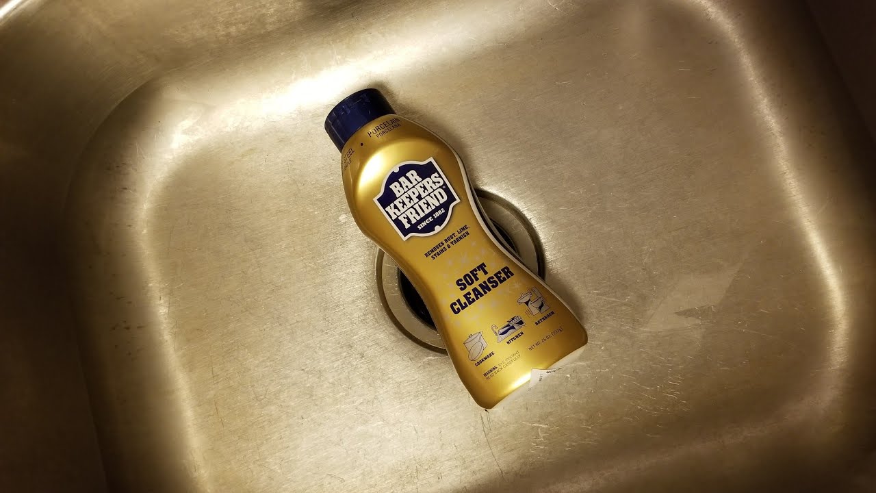 Bar Keepers Friend on stainless steel sink/First impression 2018 - CassieTV