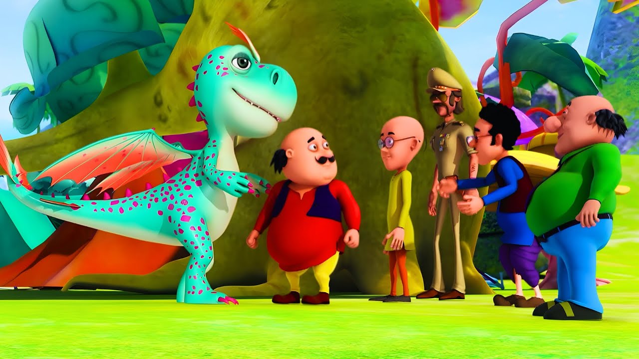 Baby Dragon ನಿಂದ ರಕ್ಷಿಸಲ್ಪಡುವ Motu ಮತ್ತು ಅವನ ಸ್ನೇಹಿತರು | Motu Patlu in Dragon's World