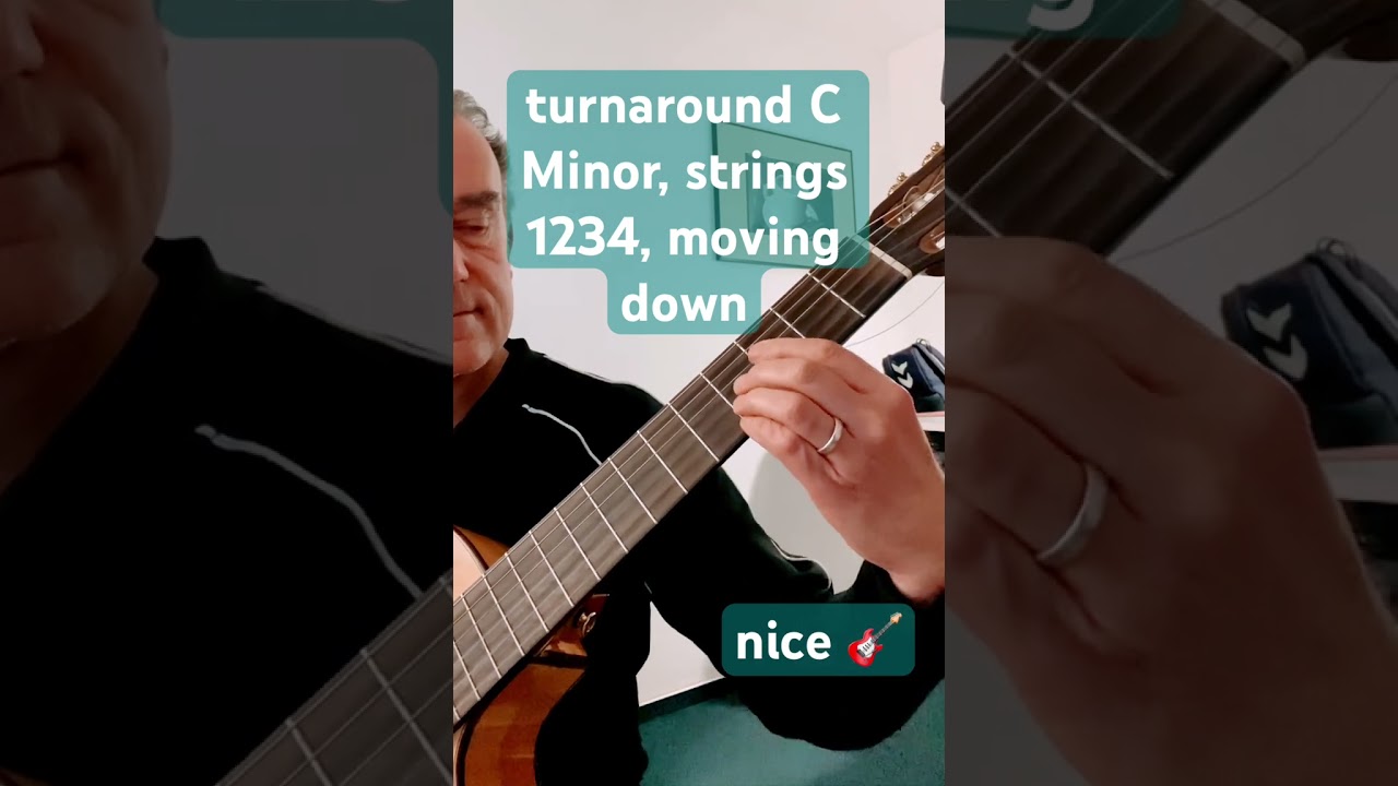 Turnaround in C minor, inversions, moving down the neck. 