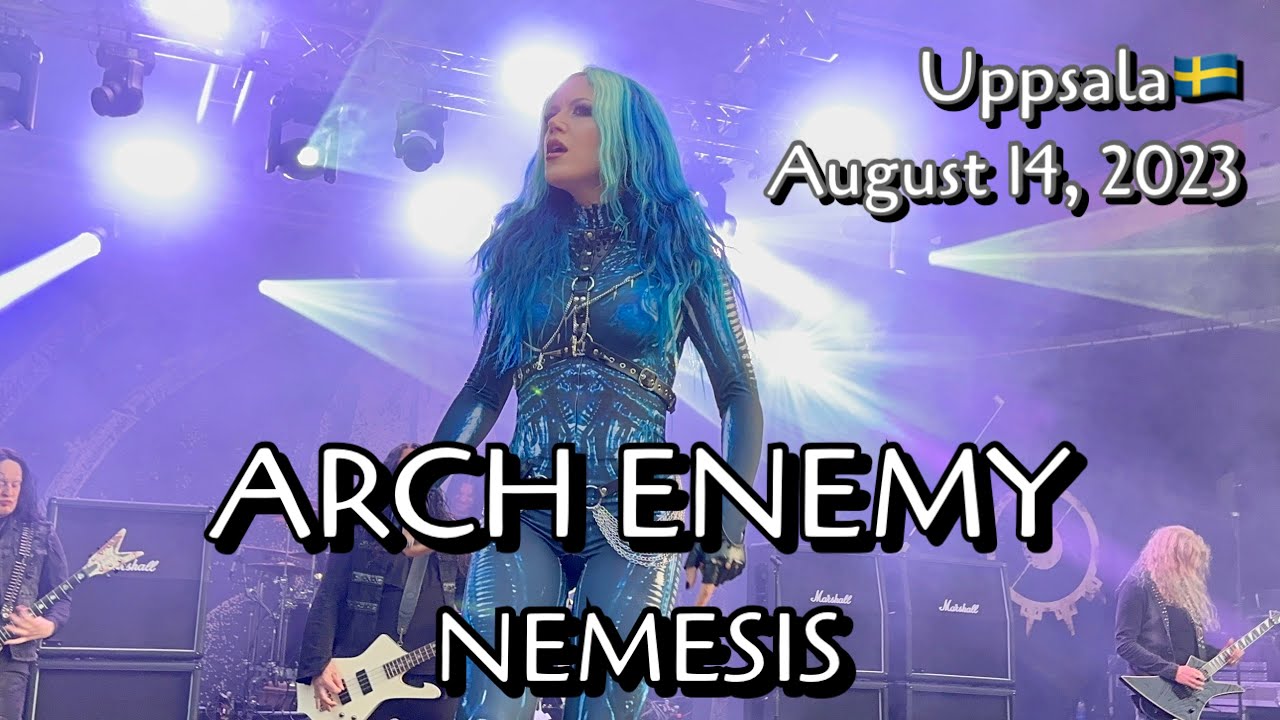 Arch Enemy - Nemesis @Parksnäckan, Uppsala, Sweden🇸🇪 August 14, 2023 LIVE HDR 4K