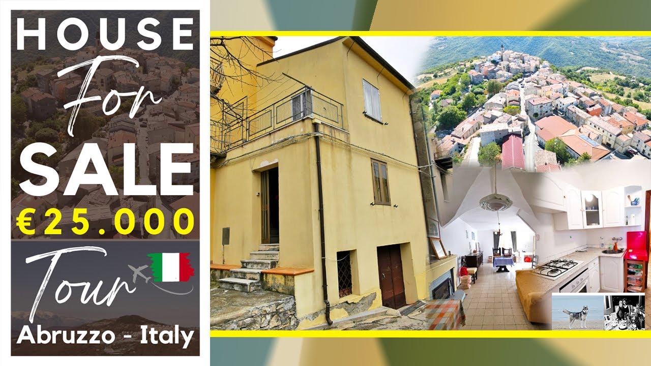 AMAZING town house with TERRACE and private courtyard for sale in ABRUZZO, ITALY | Virtual Tour €25K