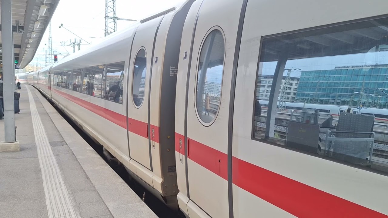 ICE 3 BR 403 Weil a. R. & Mittenwald Zugabfertigung, Türschließvorgang & Ausfahrt Stgt. Hbf 15.03.23
