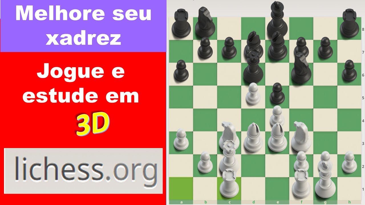 Melhore seu xadrez jogando em 3D (aprenda a configurar o Lichess)