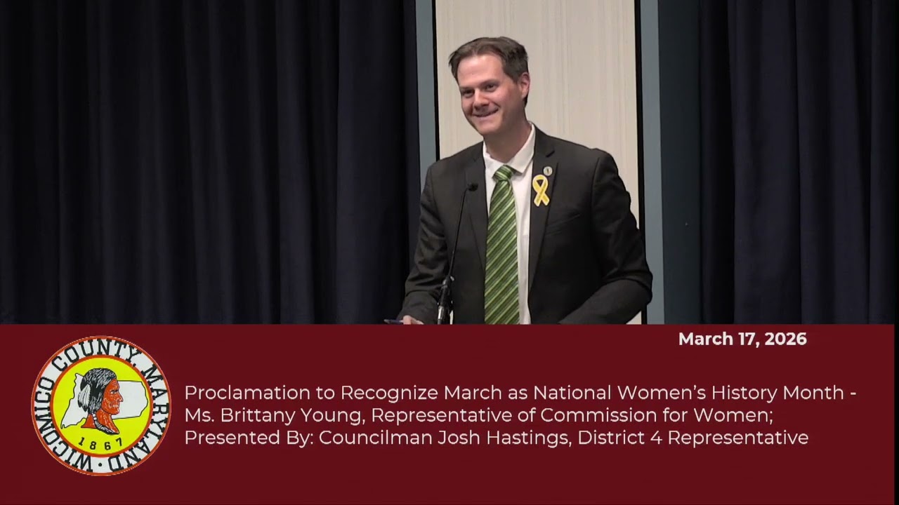 Wicomico County Council Legislative and Open Work Session March 17 2026