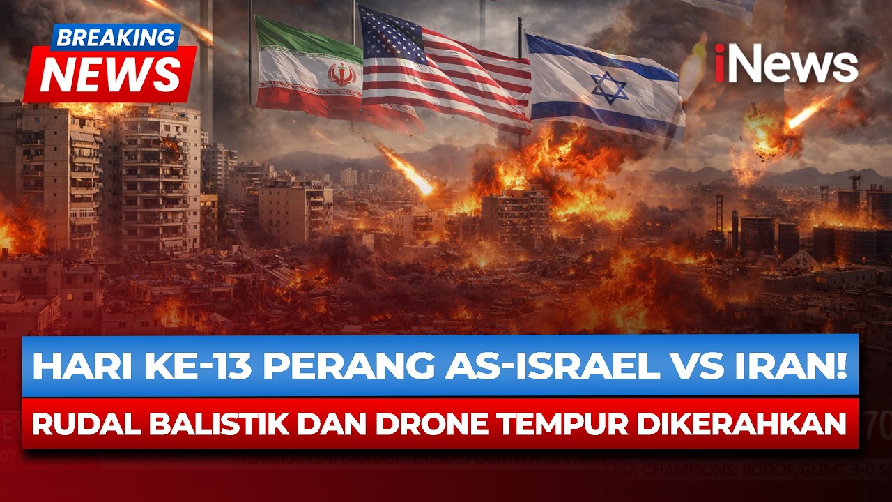 BREAKING NEWS PERANG HARI ke-13 AS-ISRAEL Vs IRAN! Rudal dan Drone Terbaru Dikerahkan