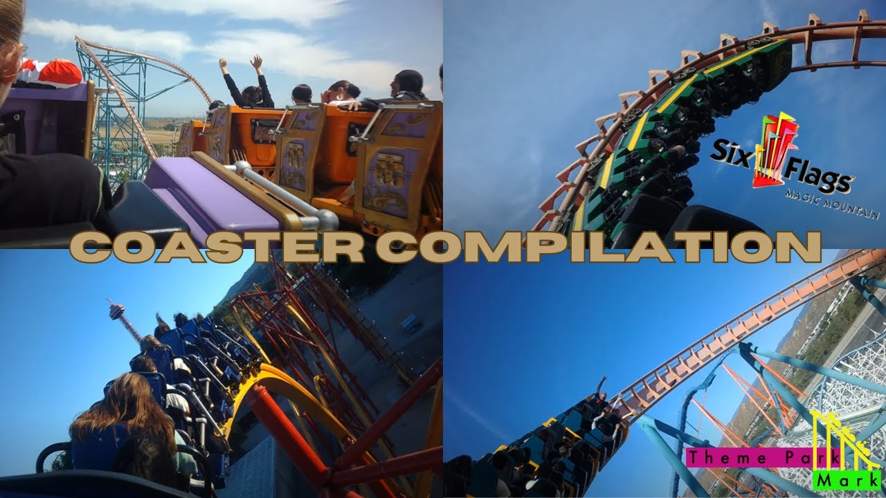 Six Flags Magic Mountain Compilation (Full POV's) - February 2024