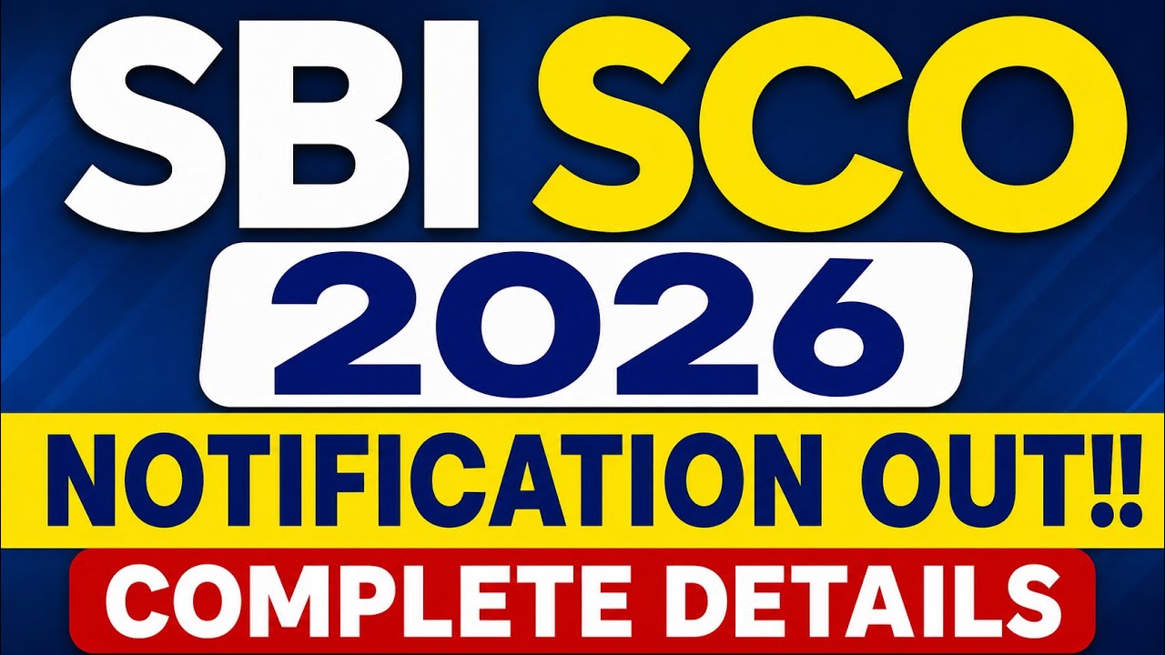 SBI SCO 2026 Notification Out | SBI SCO Trade Finance Officer Notification | Complete Details
