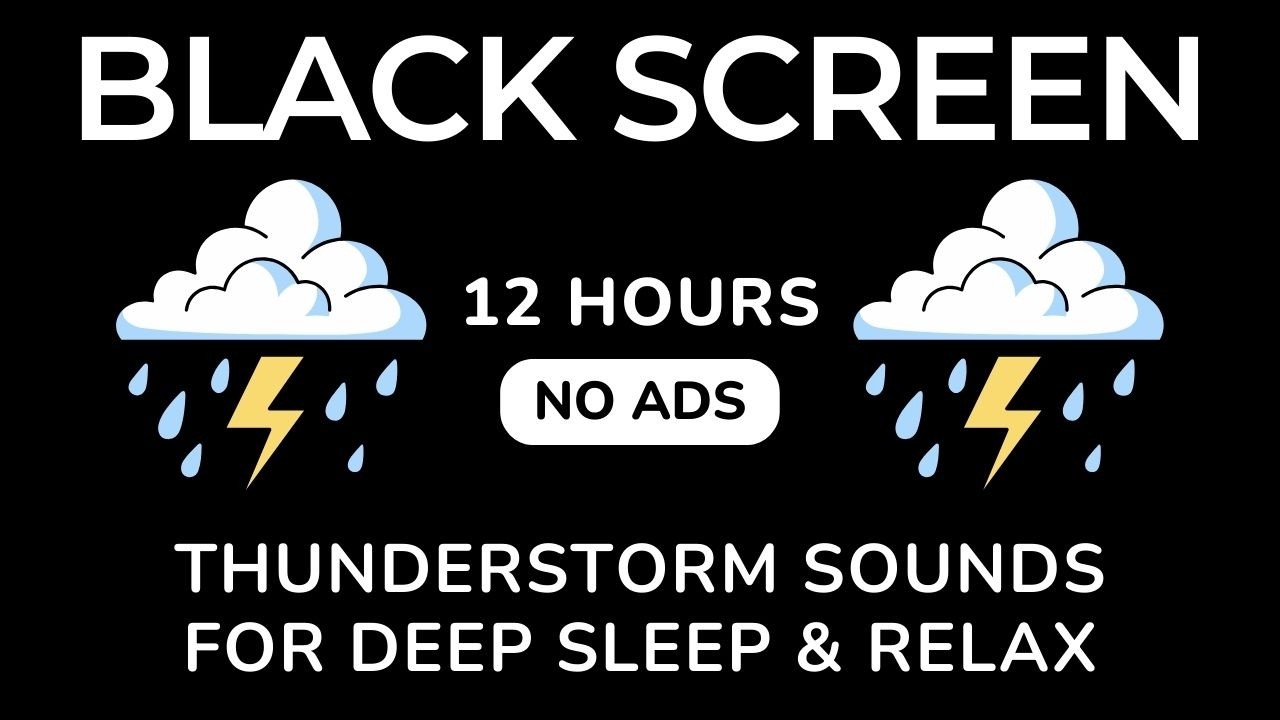 Rain Sounds for Deep Sleep - Heavy Rain Sounds for Stress Relief, Calm Nights | Black Screen