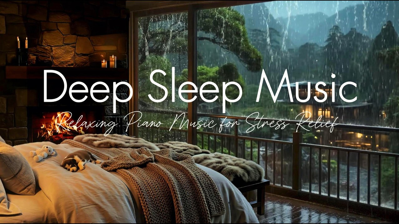 Rain Sounds & Deep Sleep Music for Insomnia 🎹 | Relaxing Stress Relief & Peaceful Nights