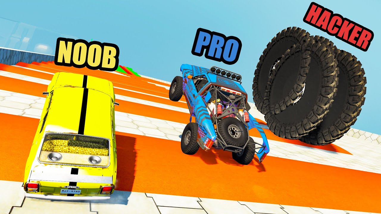 NOOB vs PRO vs HACKER #39 - Beamng drive