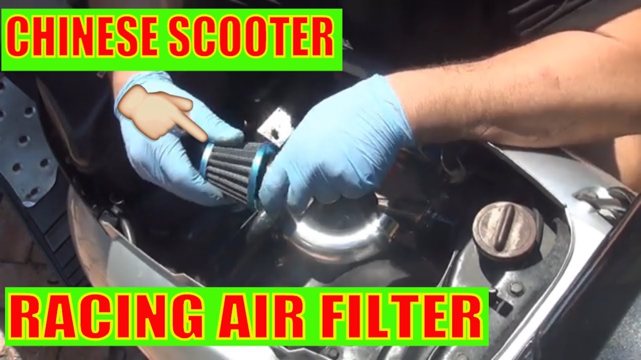 How to install a performance  air filter on Chinese Scooter