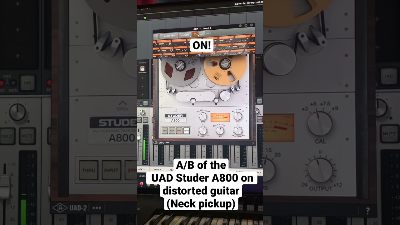 Taming distorted guitars with the UAD Studer A800 Tape emulation! P.1
