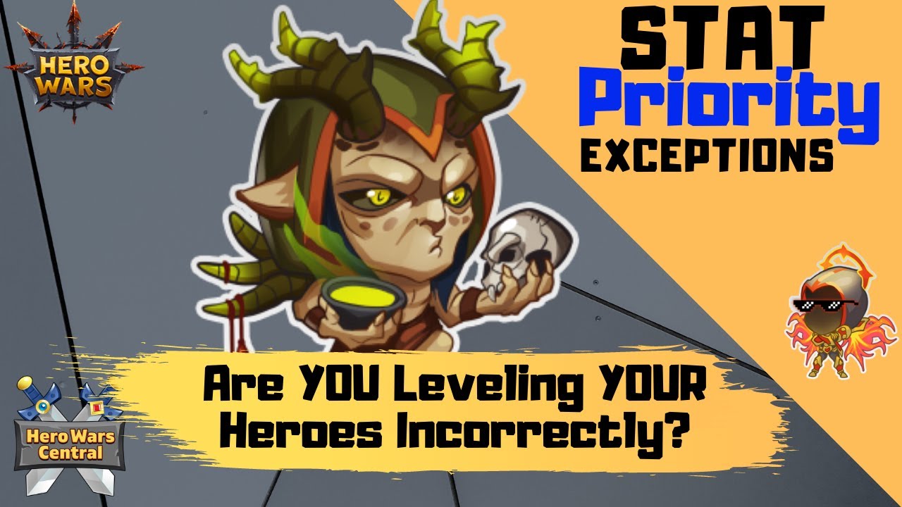 Hero Wars Mobile | You're Leveling Your Heroes Wrong! Stat Priority Exceptions