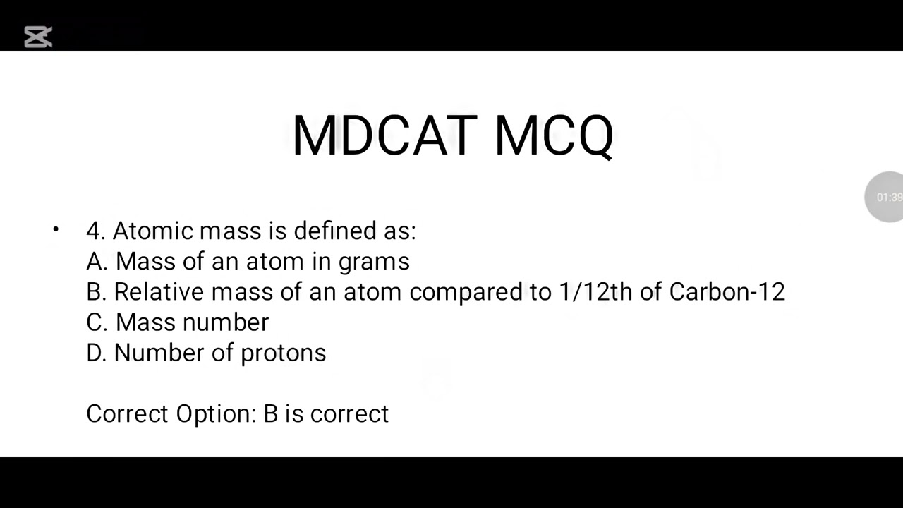 MDCAT Chemistry MCQs | Atomic Mass, Molecular & Empirical Formula | 10 Most Important Questions.