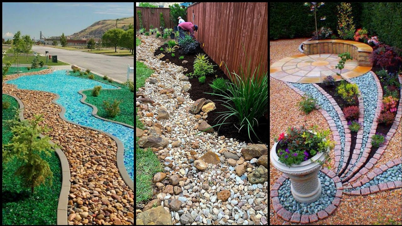 51 super easy dry river bed landscaping ideas to try in 2k22 | elegant DIY amazing garden ideas