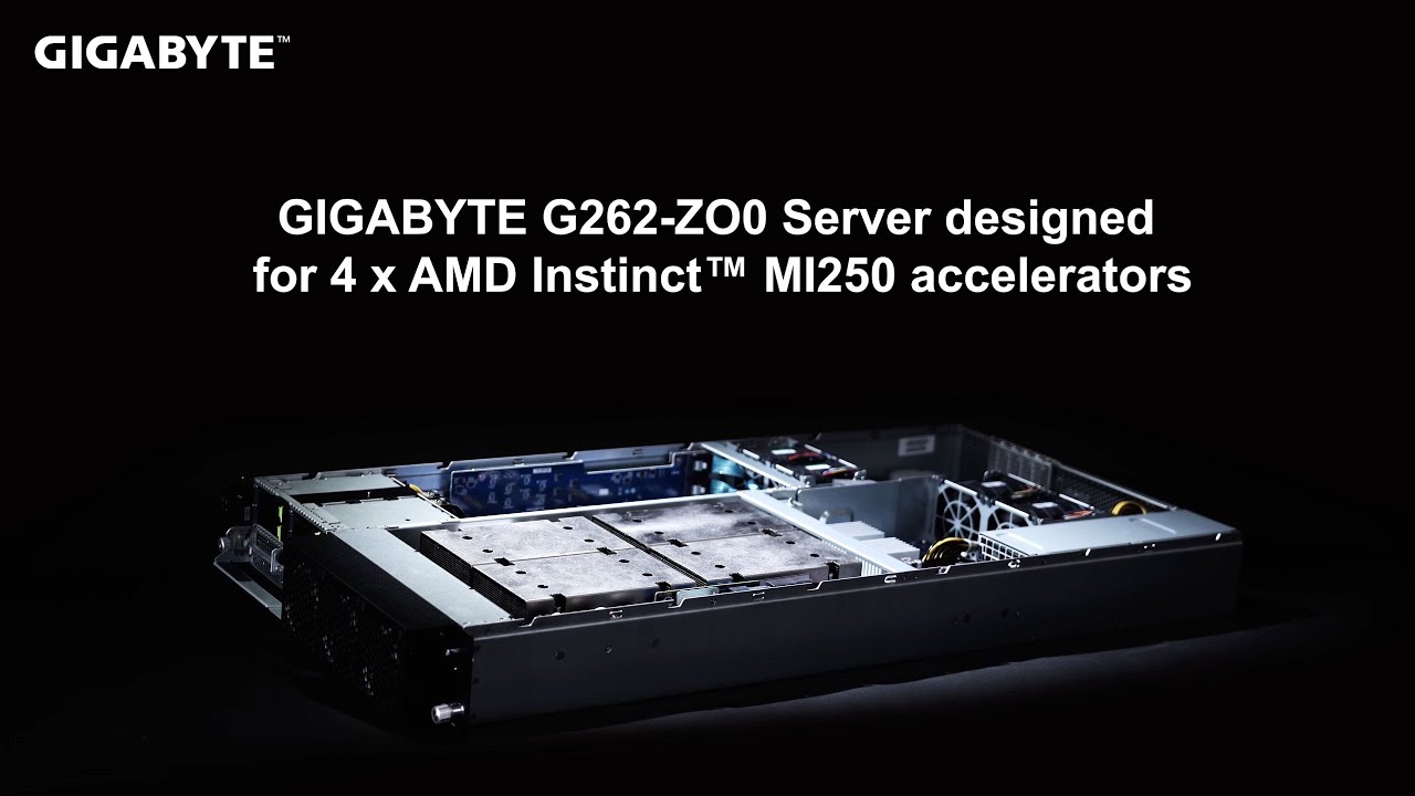 Complete AMD EPYC Processor and AMD Instinct Accelerator Solution: GIGABYTE G262-ZO0