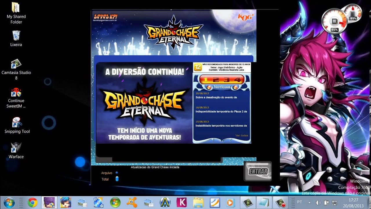 Como resolver o erro do x-trap grand chase 20/08/2013