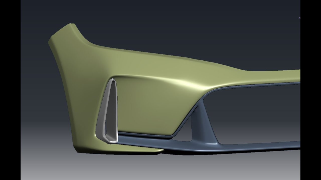 P1-Front fender design | Class a surface technique using both Alias and Catia
