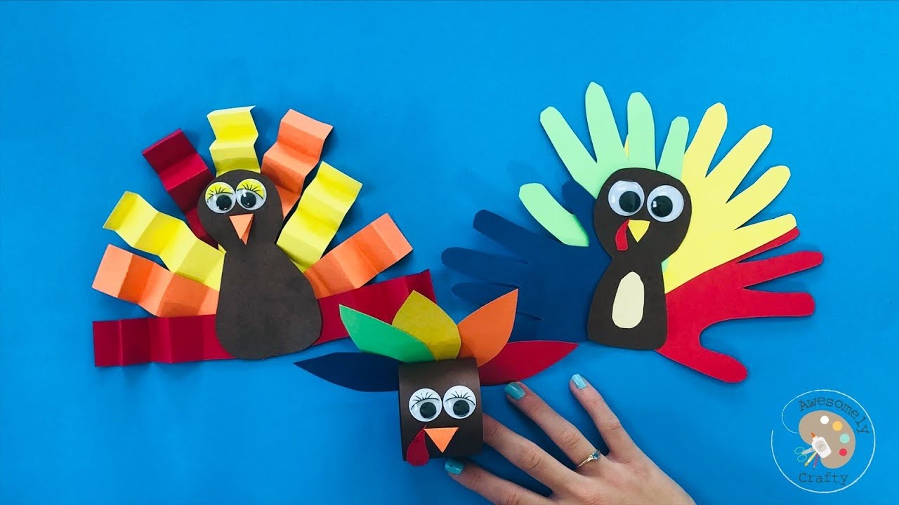 3 Turkey Craft Ideas for Thanksgiving | Easy Thanksgiving Crafts | Easy Kids Crafts | Turkey Crafts