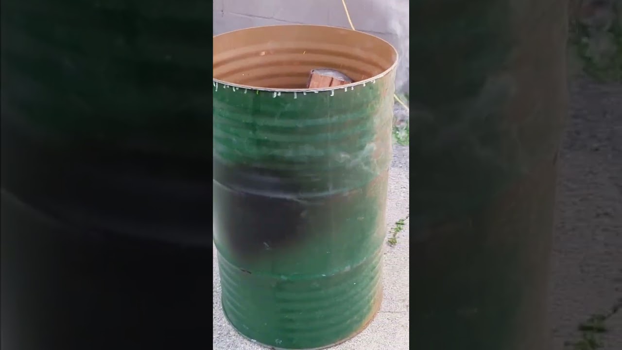 DIY Drum Smoker Build: Crafting a Backyard BBQ Beast - Part 1 🔥 🔨 🍖🥓 #bbq #grilling #barbecue