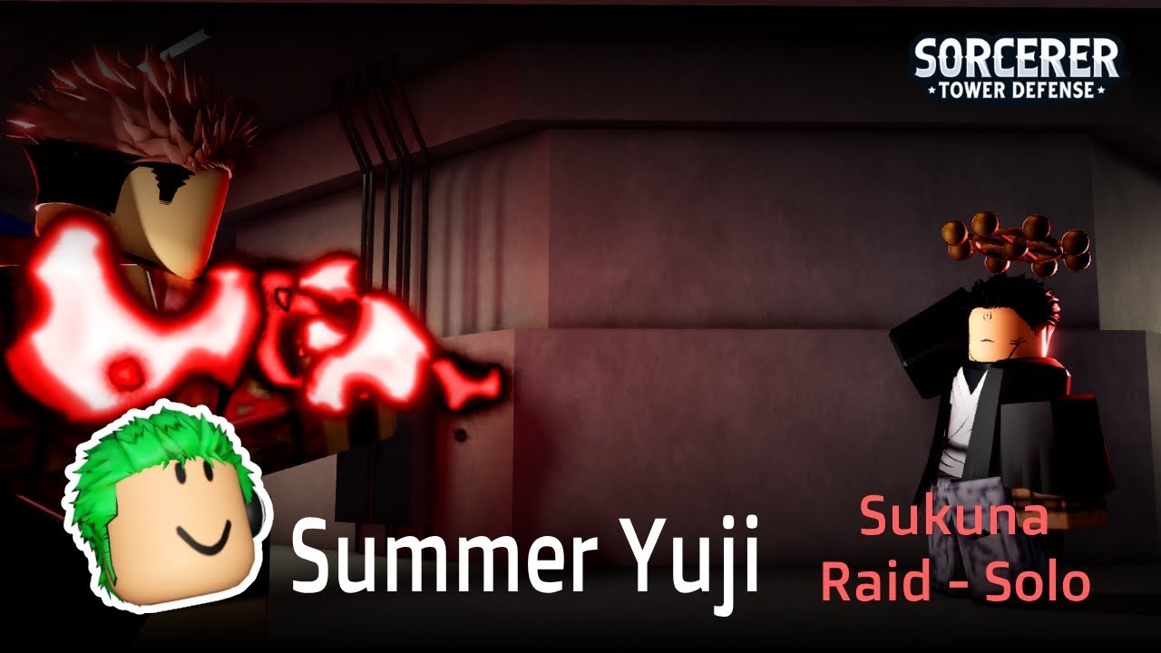 summer yuji vs meguna raid sorcerer tower defense woww