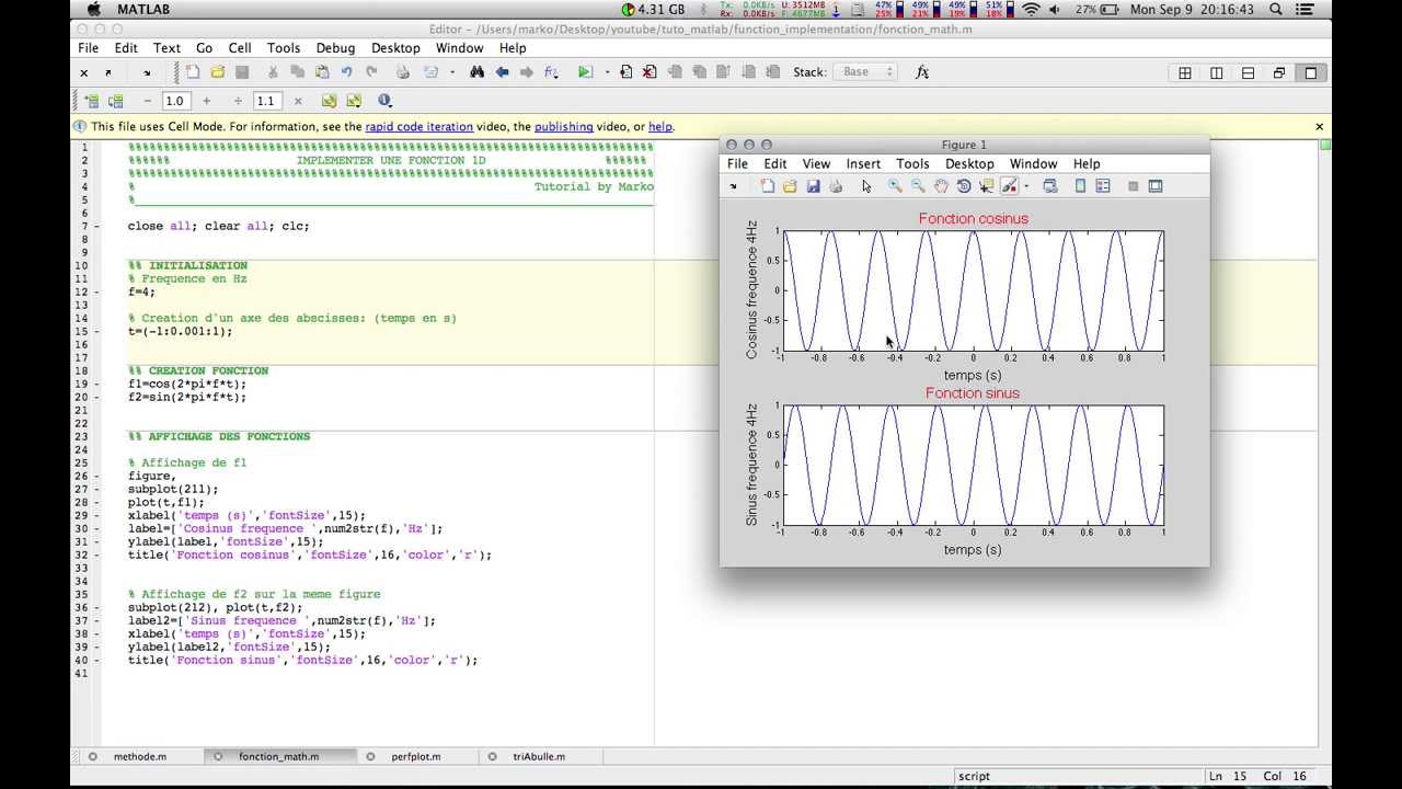MATLAB: Calculer et tracer (