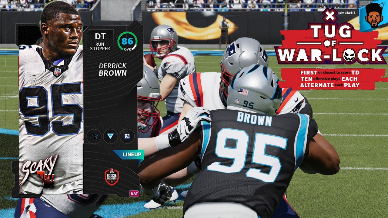 Scary Tall Derrick Brown Joins The Panthers Theme Team | Tug Of War House Rules Madden 21 Gameplay