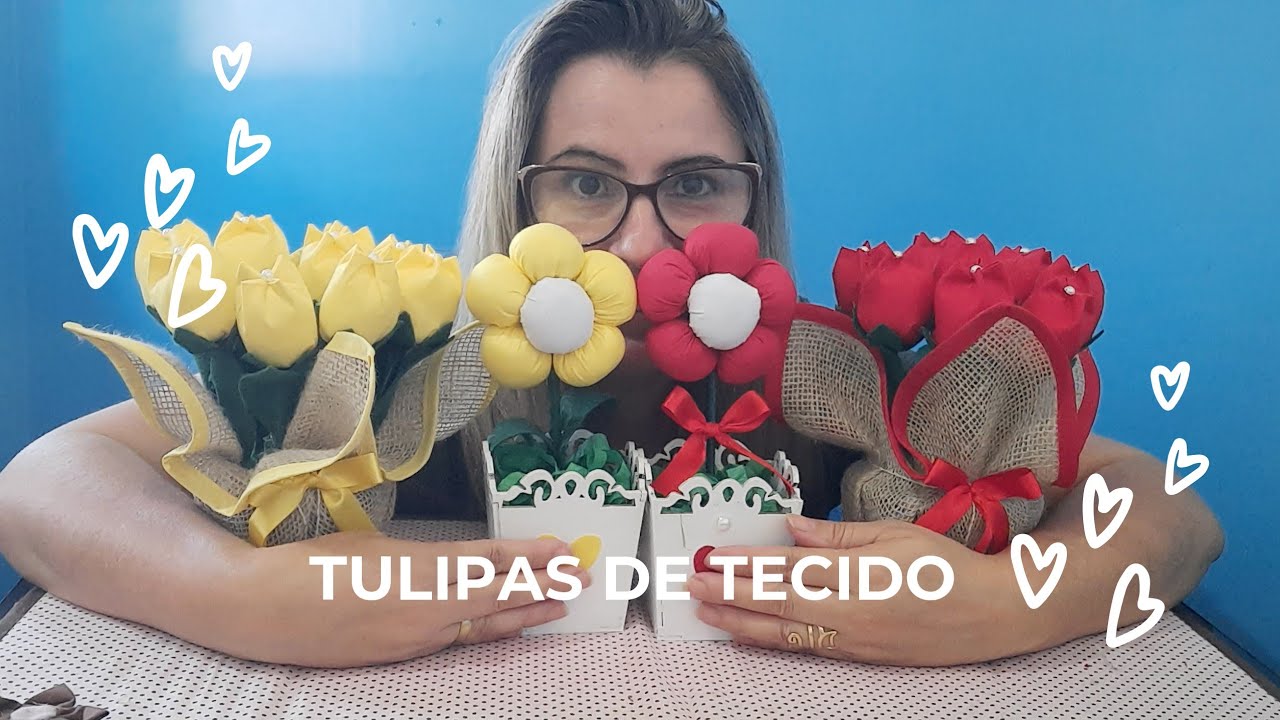 Como fazer tulipas de tecido#artesanatoemtecido #artesanato #tulipa
