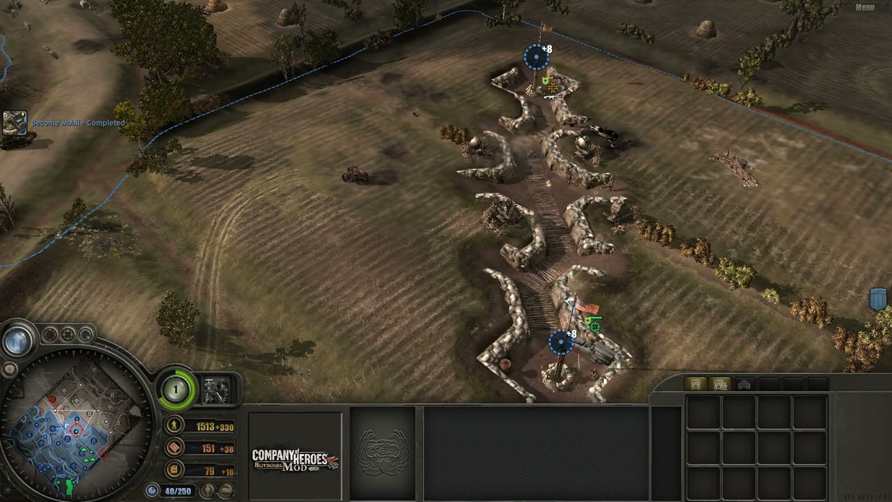 CoH Blitzkrieg mod PvP №142 2v2 Bocage