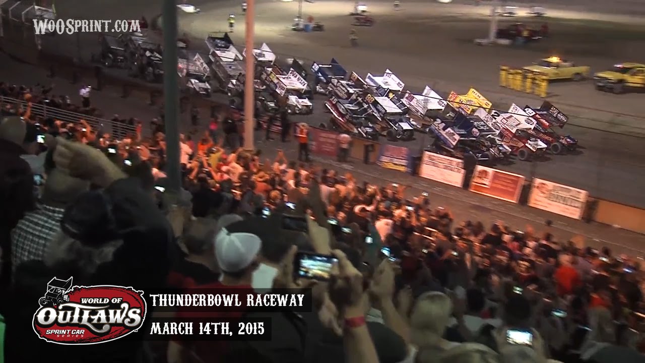 Highlights: World of Outlaws Sprint Cars Thunderbowl Raceway March 14th, 2015