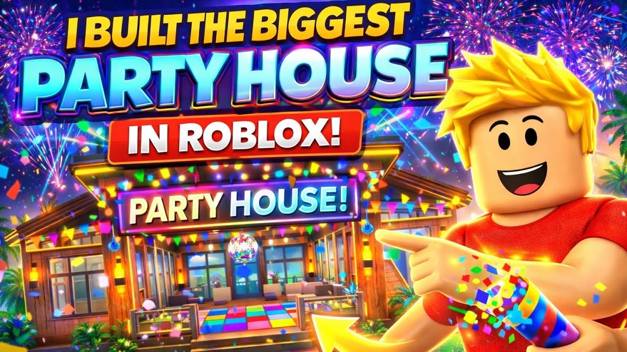 I Built the BIGGEST Party House in Roblox!