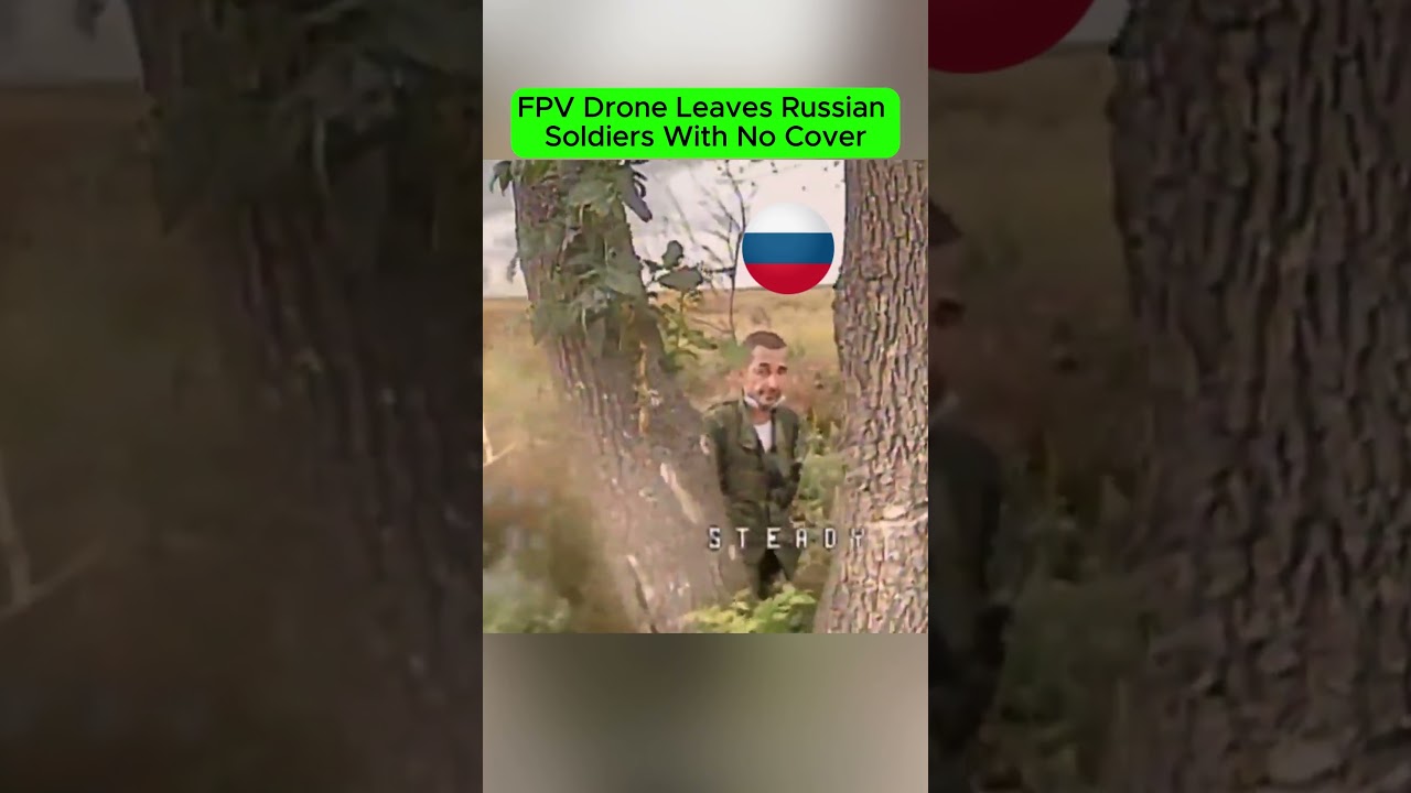FPV Drone Leaves Russian Soldiers With No Cover  Combat Footage.