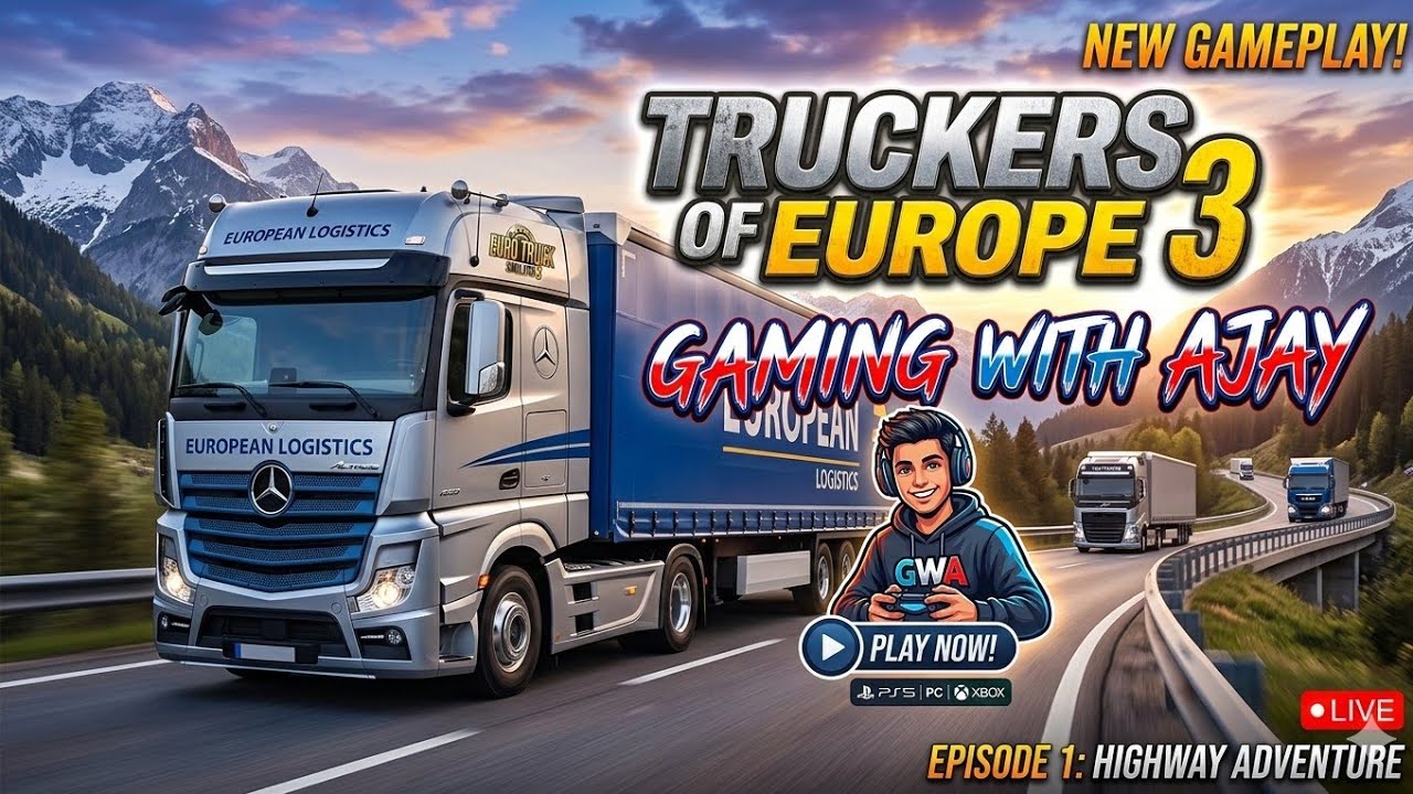 TRUCKERS OF EUROPE 3 GAMEPLAY 🕹️ CRAZY TRUCK DRIVING OFF-ROADING GAME 🎮 Gaming With Ajay  is live!