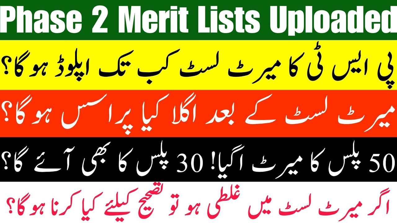 ETEA Uploaded CBT Phase 2 Merit Lists ||What will be the next Process||How to corct Mistake in merit