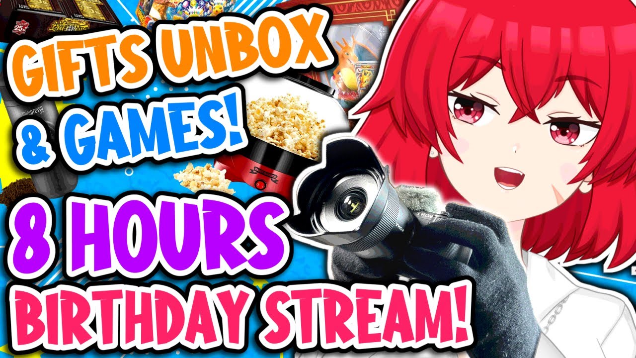 【BIRTHDAY STREAM】HANDCAM Gifts Unboxing & Community Games! |🔴LIVE 8 HOUR Vtuber Marathon
