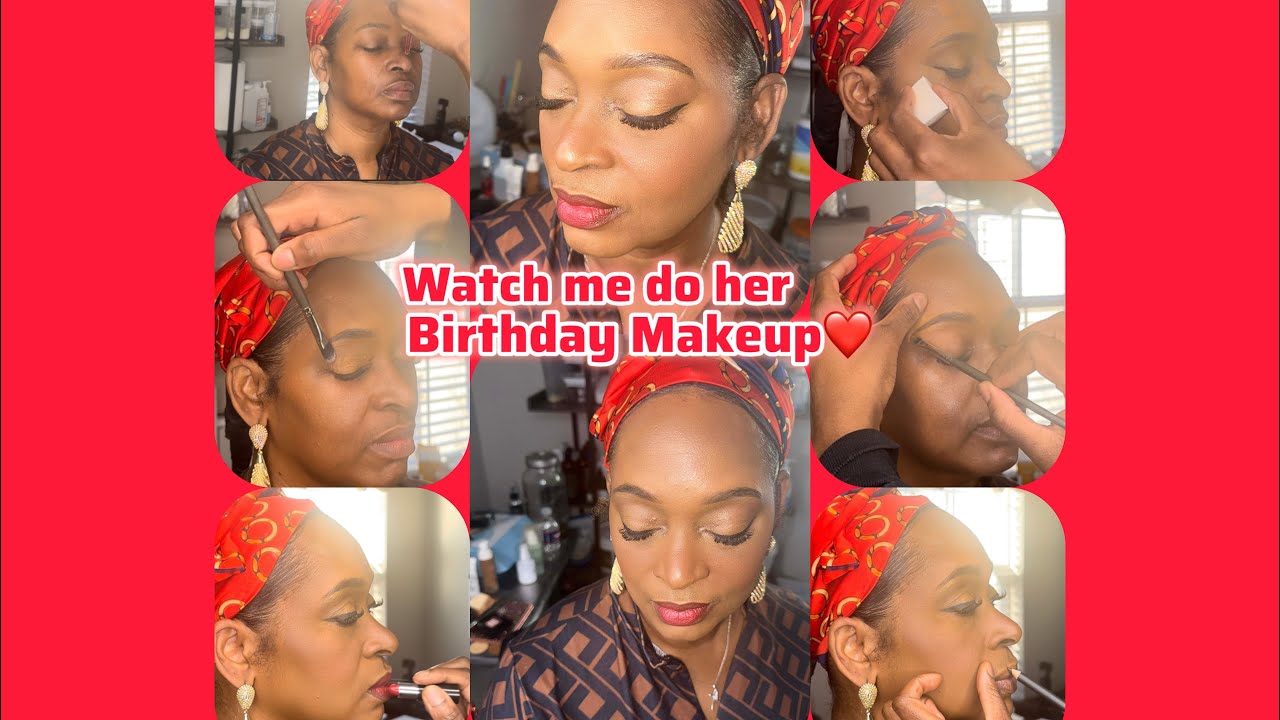 Watch Me Do her Birthday Makeup| Valentine Edition❤️❤️
