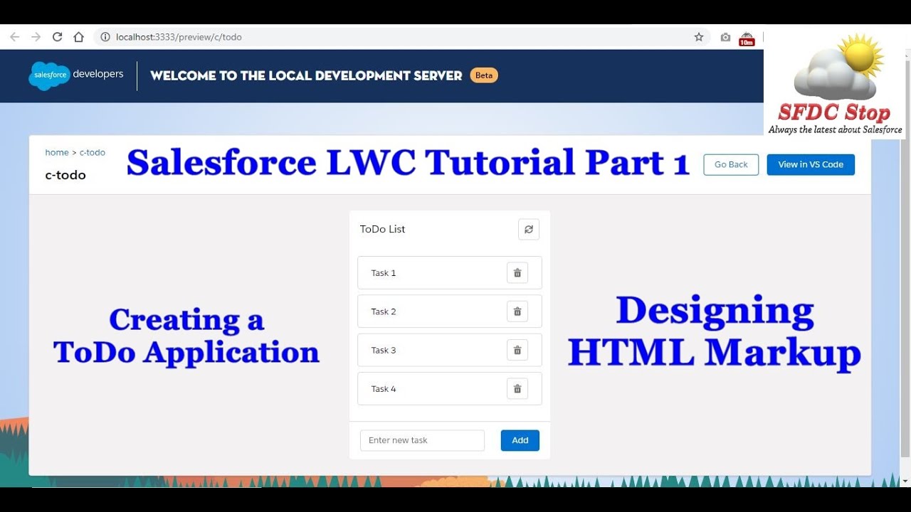 Salesforce LWC Tutorial Part 1 | ToDo App Project | Designing the markup in SLDS