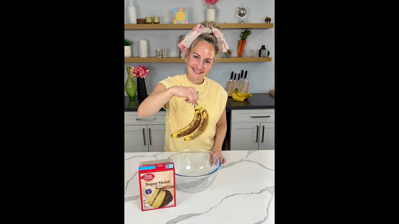 Banana bread from cake mix?! Yes, and it's AMAZING!
