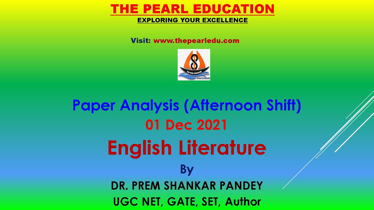 English Literature (Afternoon Shift) Paper Analysis of NTA NET 2021(Based on Memory)