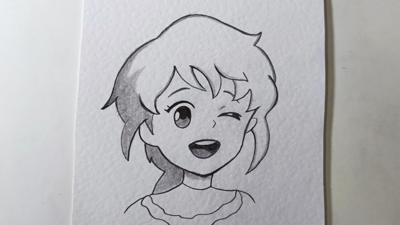 رسم ريمى بقلم رصاص من انمي دروب ريمي/ رسم انمي