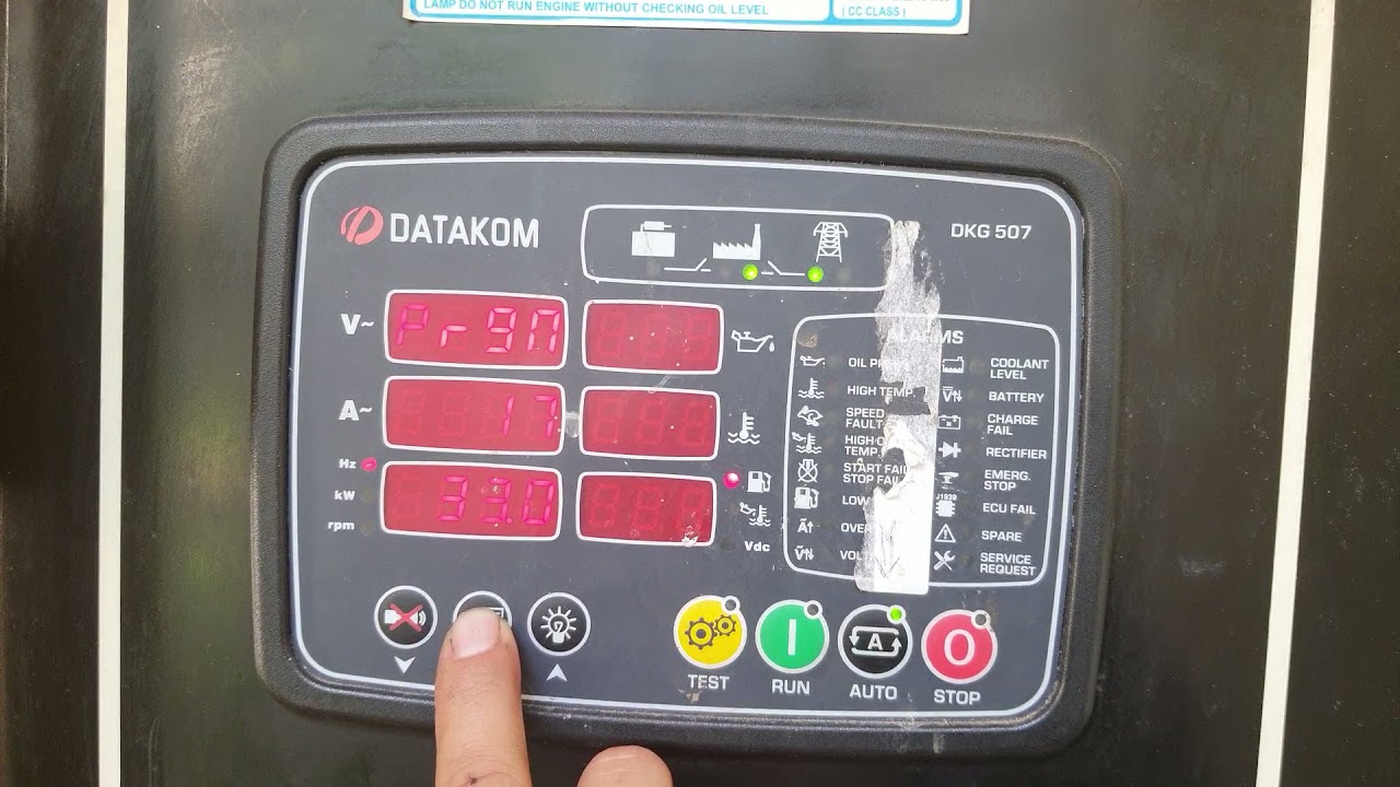 Xóa, khóa lỗi cảm biến nhớt board Datakom Dkg 507/Setting Oil pressure