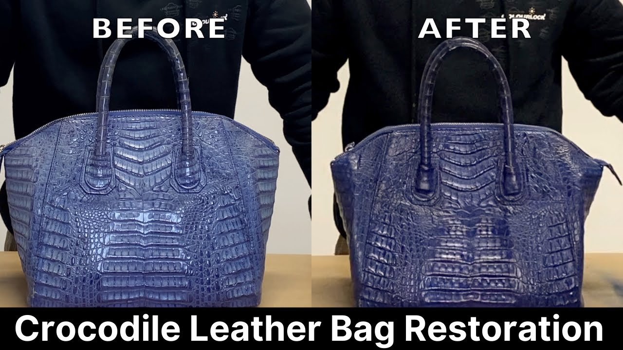 ВЫЦВЕТЕВШАЯ сумка из крокодиловой кожи | Чистка и восстановление кожи | leathercare.com
