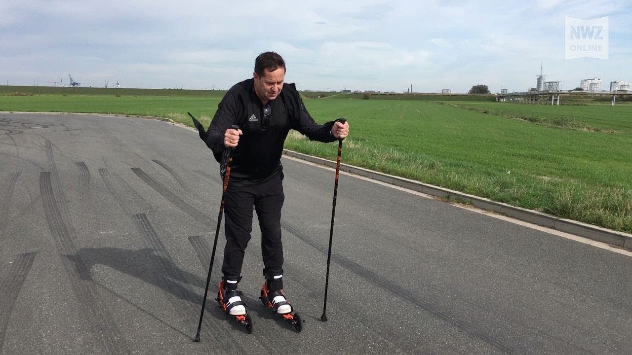 Skiken: Eine Mischung aus Skilanglauf und Inlineskaten