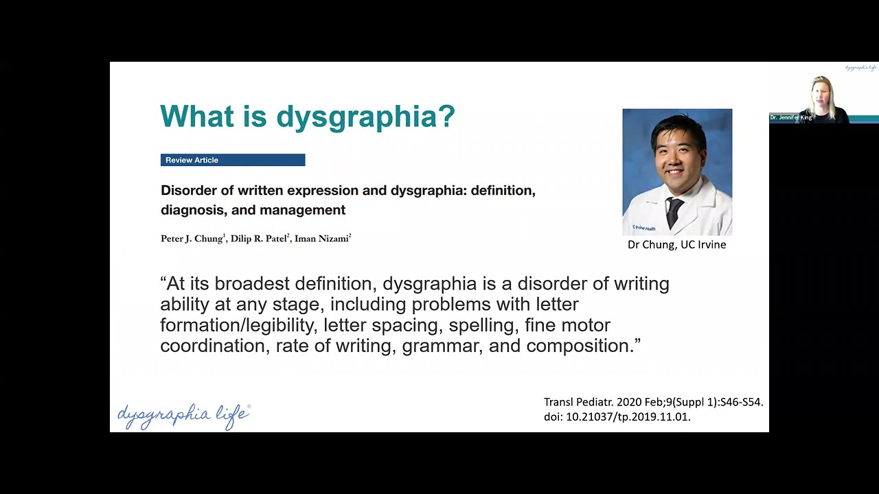 Defining Dysgraphia: Creating Understanding and Support