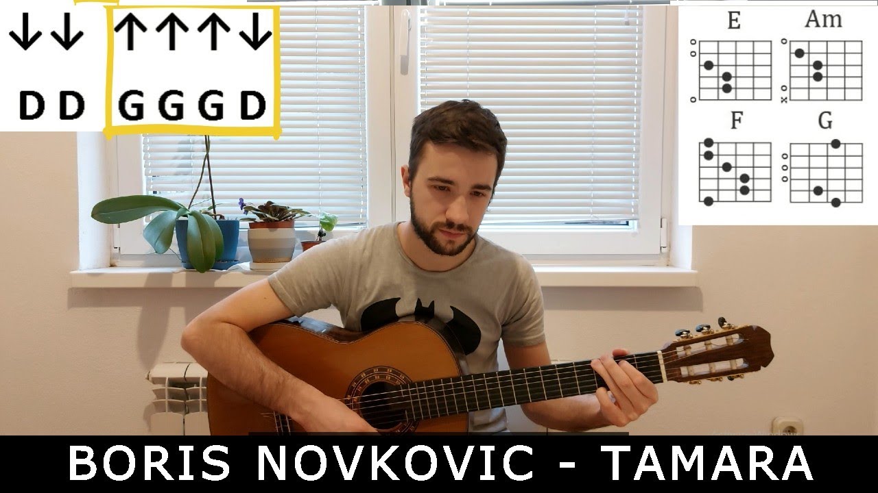 Boris Novković - Tamara | Lekcija za gitaru (Razlaganje, Ritam i Akordi)