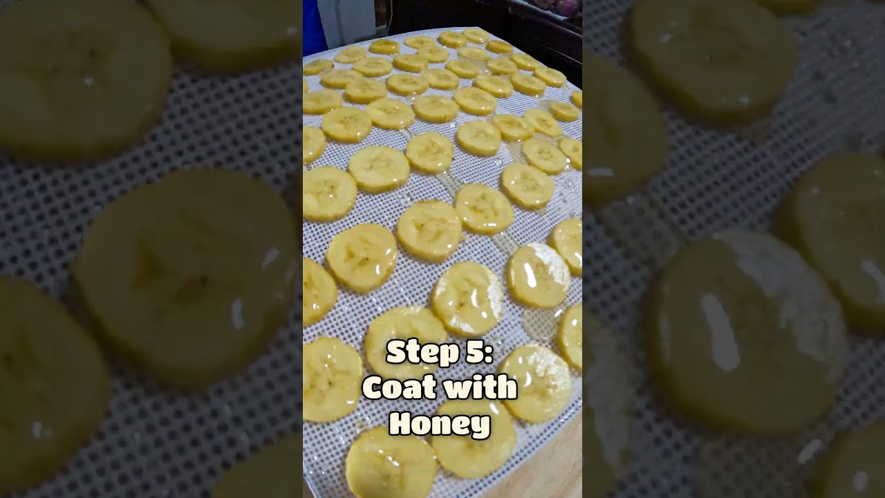 Easy Dehydrated Honey Banana Chips 😋