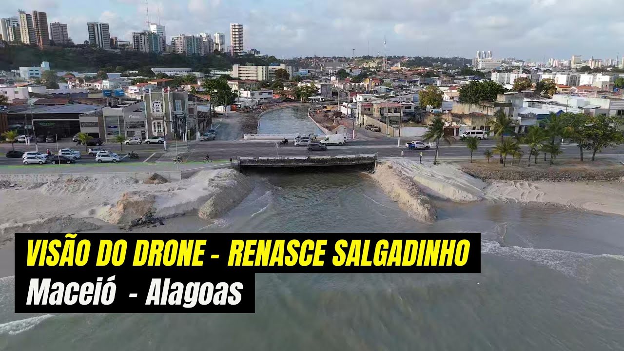 Дрон показывает финальный участок проекта Renasce Salgadinho в Масейо – вид с воздуха, который не...