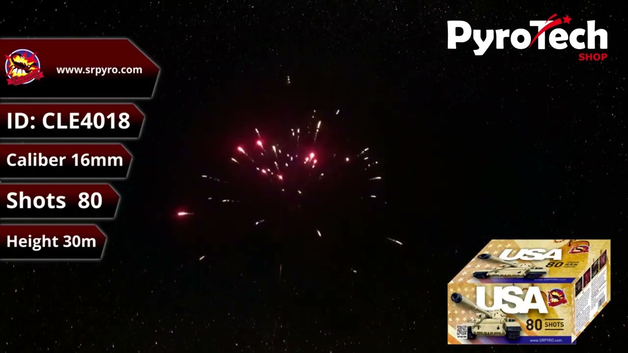 Bateria USA - 80 strzał&oacute;w - 16mm  - CLE4018 - SRPYRO
